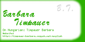 barbara timpauer business card